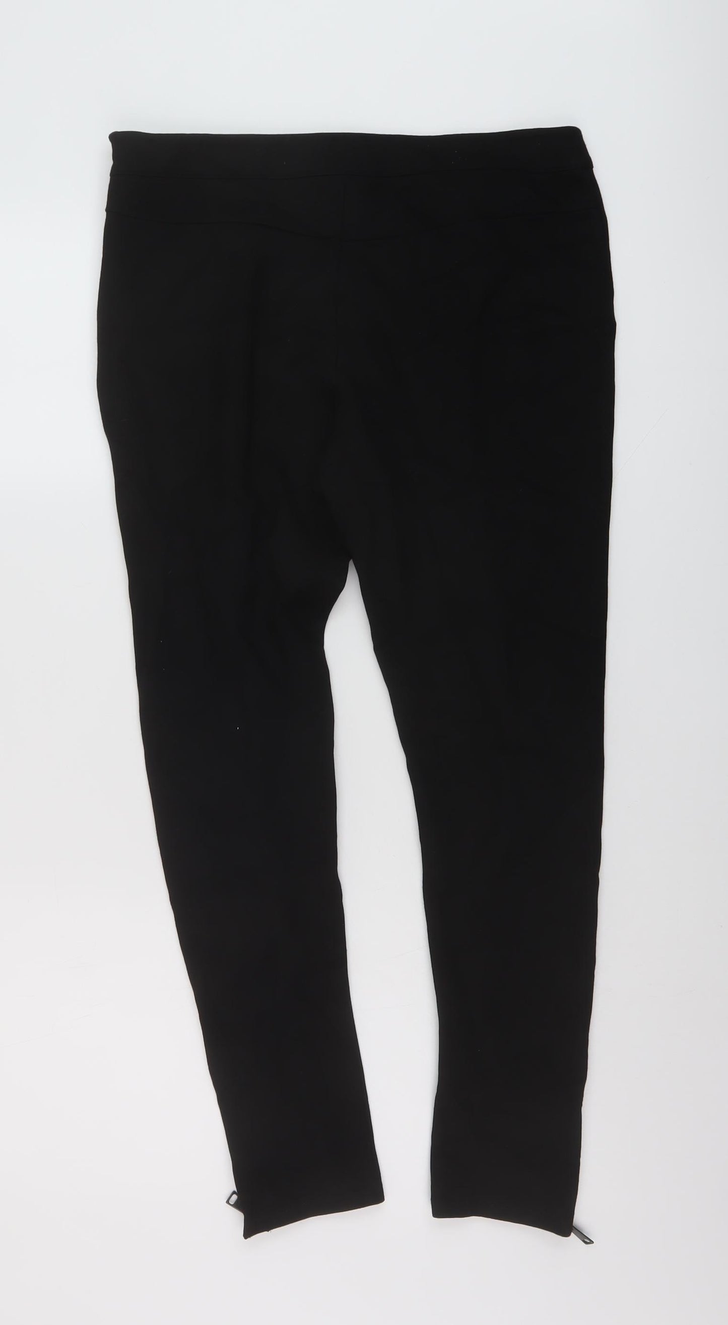 Sonder Studio Womens Black Polyester Trousers Size 14 L26 in Regular Zip