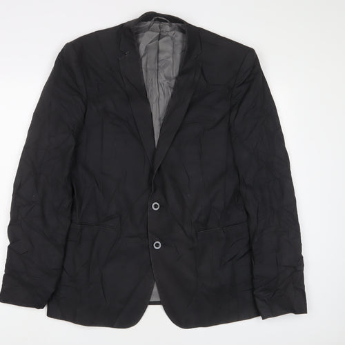 Premier MAN Mens Black Cotton Jacket Suit Jacket Size 44 Regular