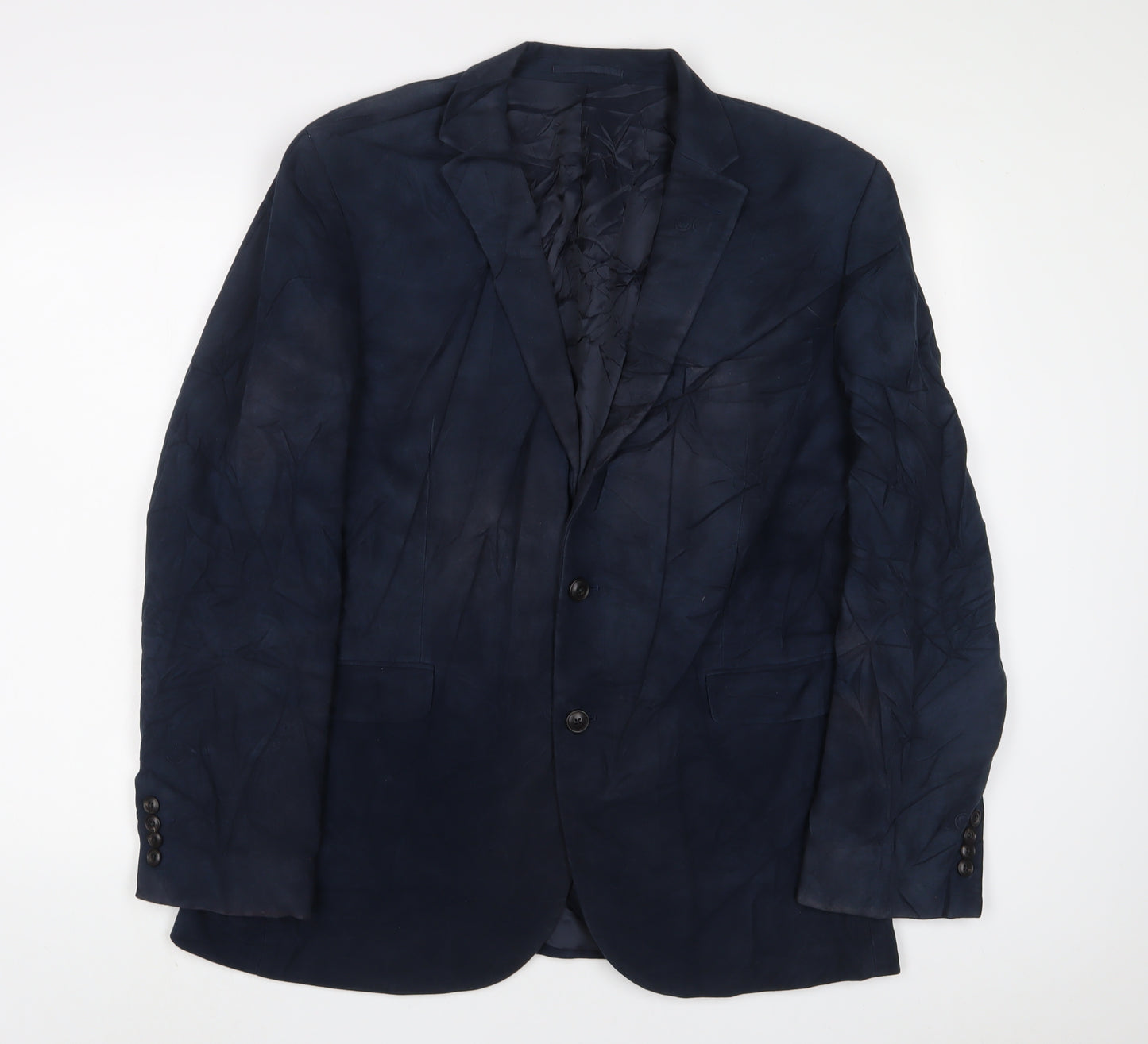 John Lewis Mens Blue Cotton Jacket Suit Jacket Size 44 Regular