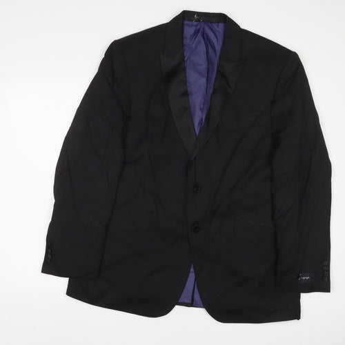 Autograph Mens Black Polyester Jacket Suit Jacket Size 42 Regular