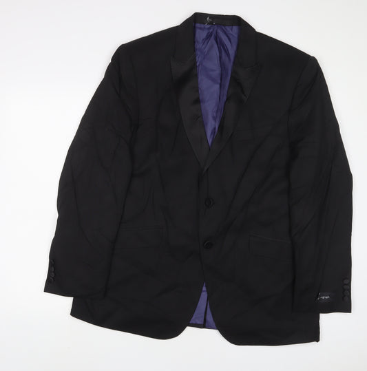 Autograph Mens Black Polyester Jacket Suit Jacket Size 42 Regular