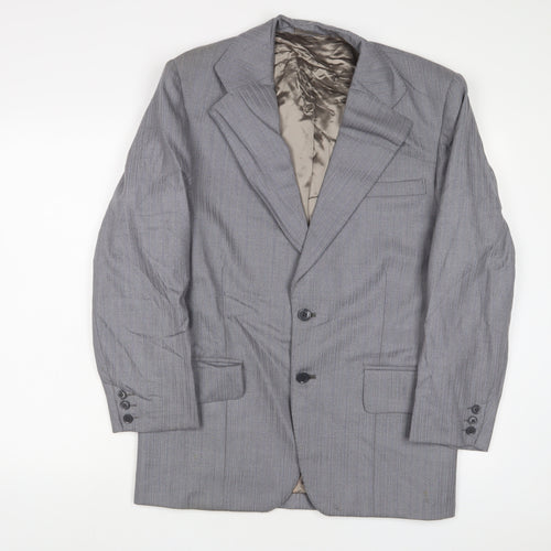 Supreme Mens Grey Wool Jacket Suit Jacket Size 38 Regular