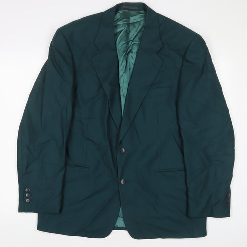 Douglas Mens Green Wool Jacket Suit Jacket Size 42 Regular