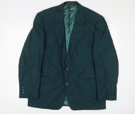 Douglas Mens Green Wool Jacket Suit Jacket Size 42 Regular