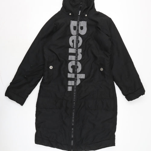 Bench Womens Black Quilted Coat Size S Zip