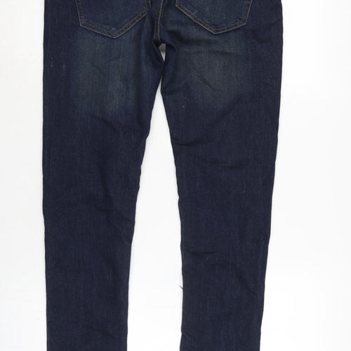 Denim & Co. Mens Blue Cotton Blend Skinny Jeans Size 30 in L29 in Regular Button