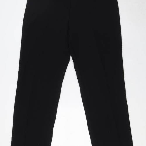 Principles Womens Black Polyester Trousers Size 14 L32 in Regular Zip