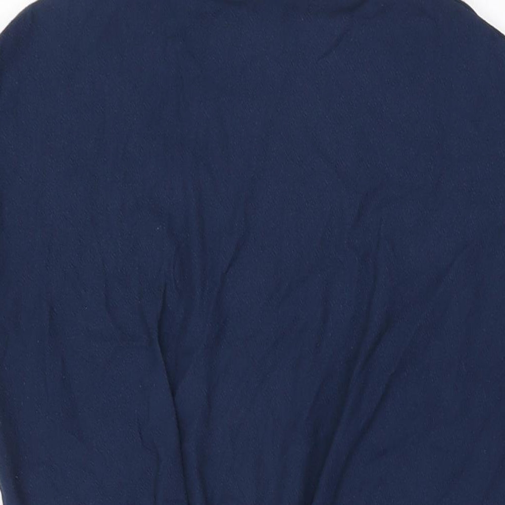 NEXT Womens Blue Cotton Bodycon Size 14 Round Neck Pullover