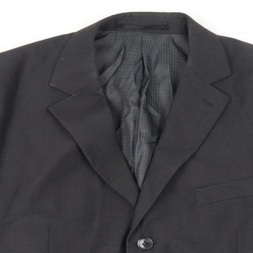 Jeff Banks Mens Black Wool Jacket Suit Jacket Size 42 Regular