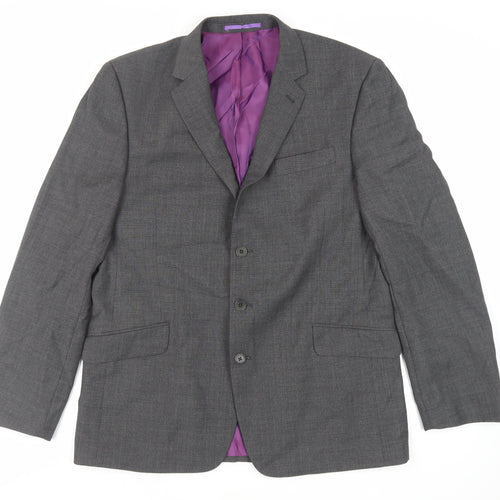 NEXT Mens Grey Wool Jacket Suit Jacket Size 44 Regular