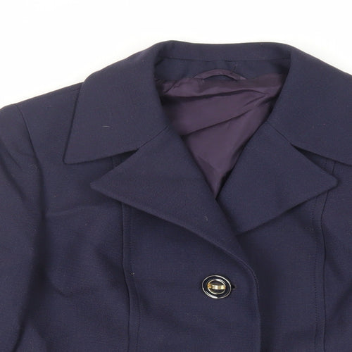 Deréta Womens Blue Jacket Blazer Size S Button