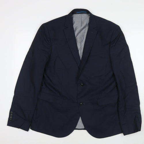 NEXT Mens Blue Polyester Jacket Suit Jacket Size 42 Regular