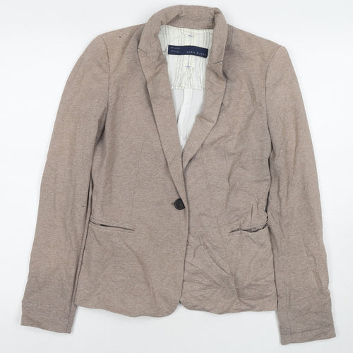 Zara Womens Brown Jacket Blazer Size S Button