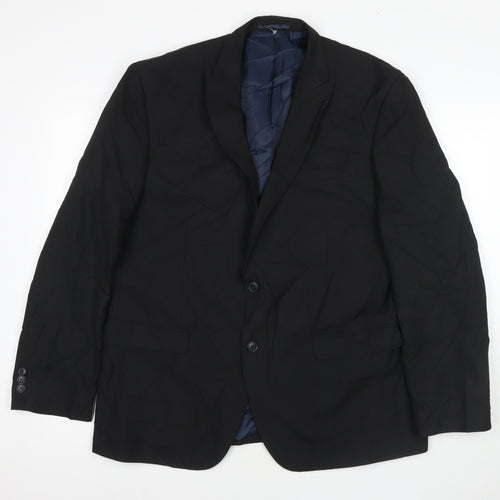 NEXT Mens Black Polyester Jacket Suit Jacket Size 44 Regular