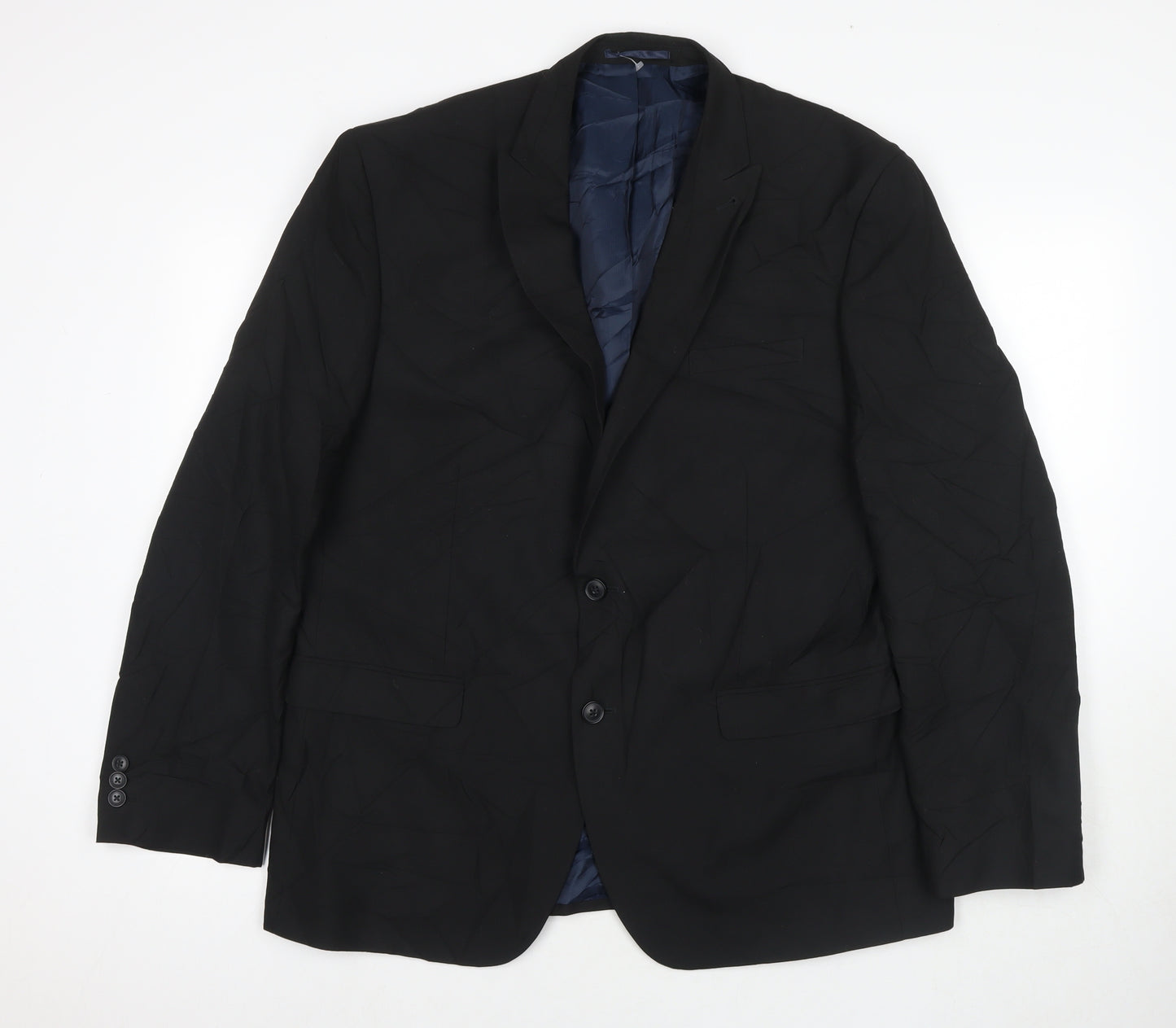 NEXT Mens Black Polyester Jacket Suit Jacket Size 44 Regular