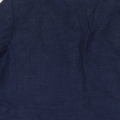 Robert Bunney Mens Blue Polyester Jacket Suit Jacket Size 44 Regular