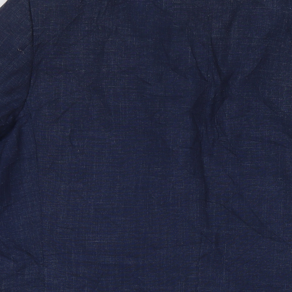 Robert Bunney Mens Blue Polyester Jacket Suit Jacket Size 44 Regular