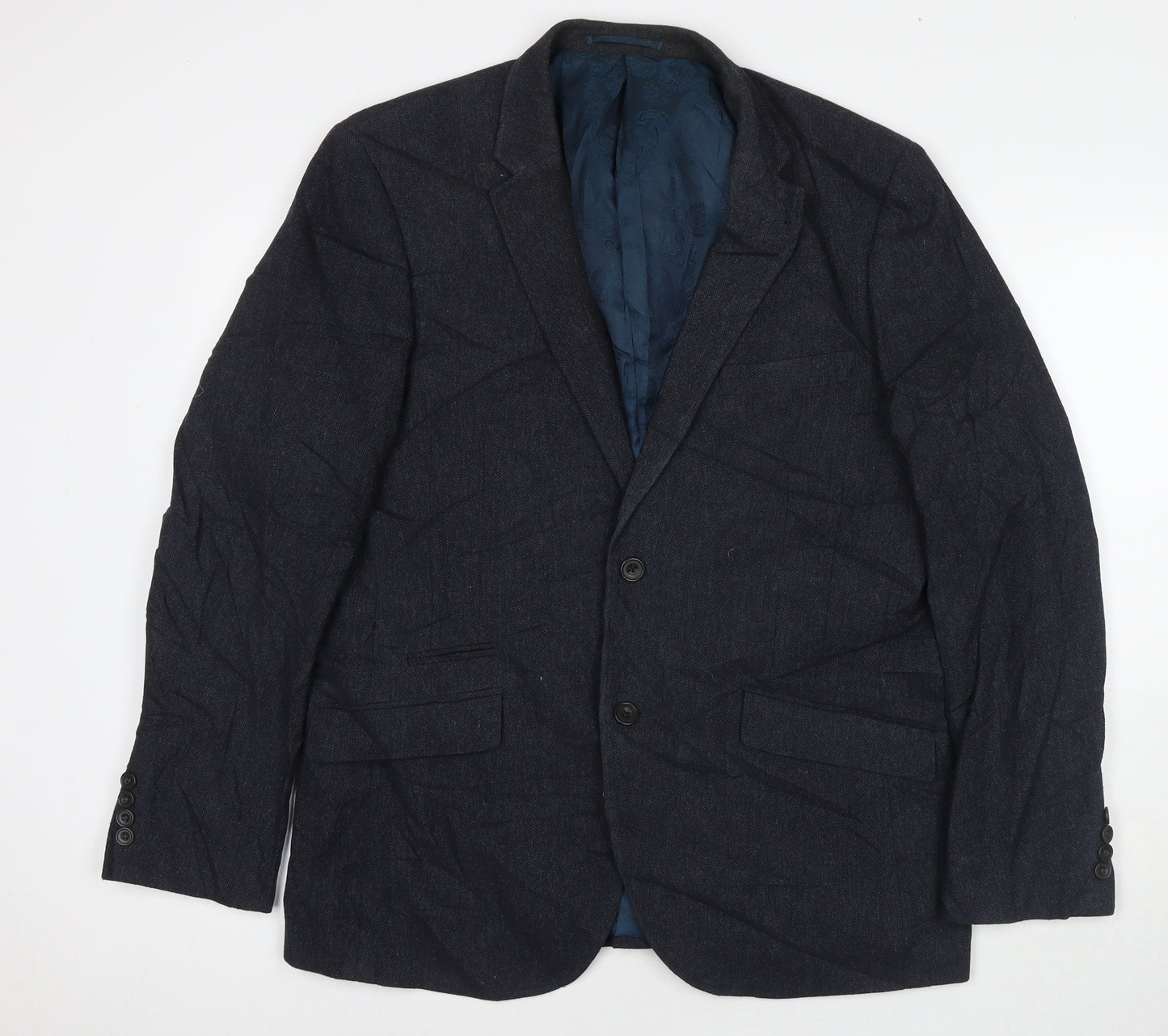 NEXT Mens Blue Polyester Jacket Suit Jacket Size 44 Regular