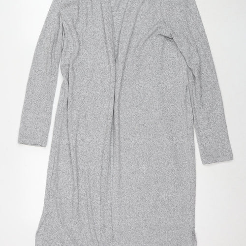 New Look Womens Grey V-Neck Polyester Cardigan Jumper Size 12