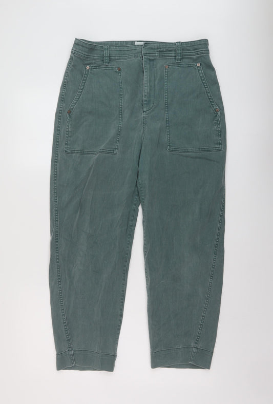 Gap Womens Green Cotton Mom Jeans Size 10 L25 in Regular Button