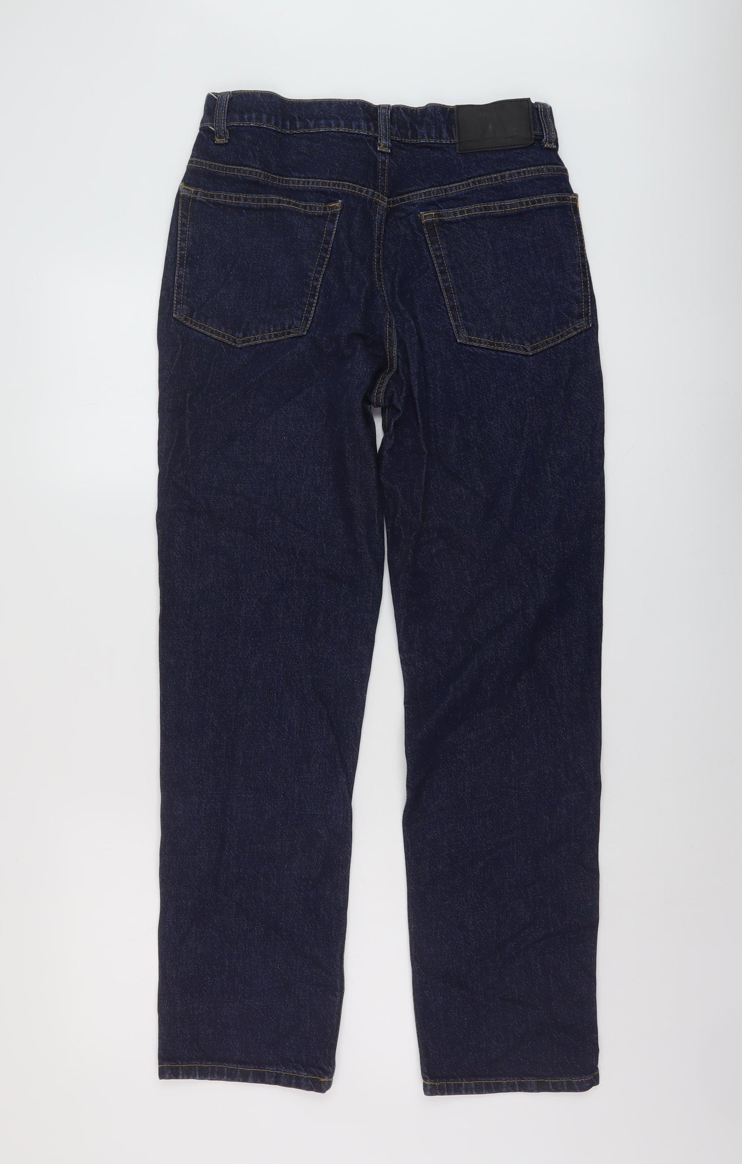 John Lewis Mens Blue Cotton Straight Jeans Size 30 in L32 in Regular Button