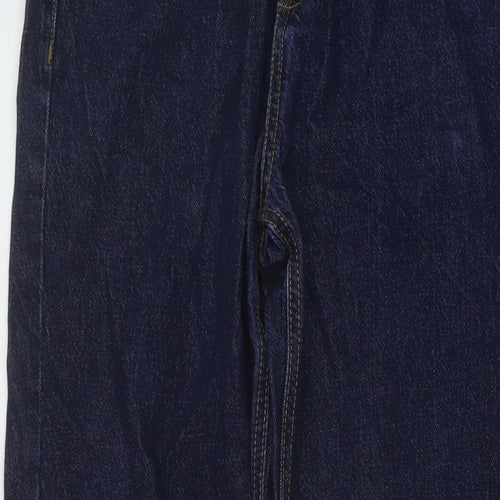 John Lewis Mens Blue Cotton Straight Jeans Size 30 in L32 in Regular Button