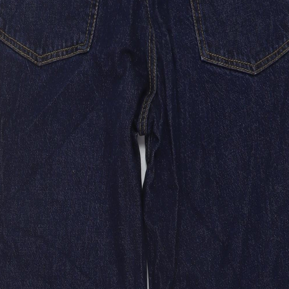 John Lewis Mens Blue Cotton Straight Jeans Size 30 in L32 in Regular Button