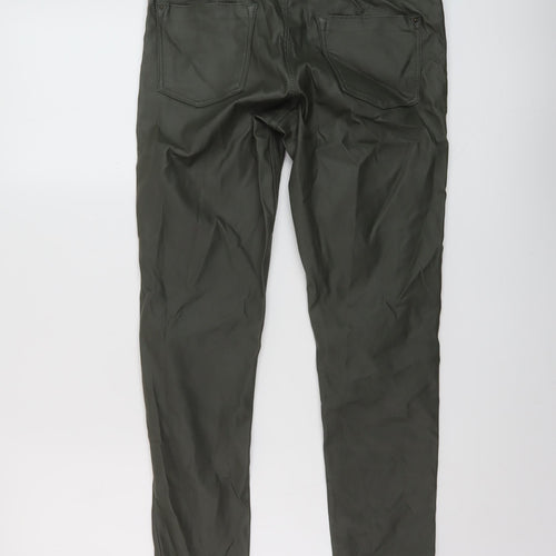 Dorothy Perkins Womens Green Viscose Trousers Size 10 L28 in Regular Button