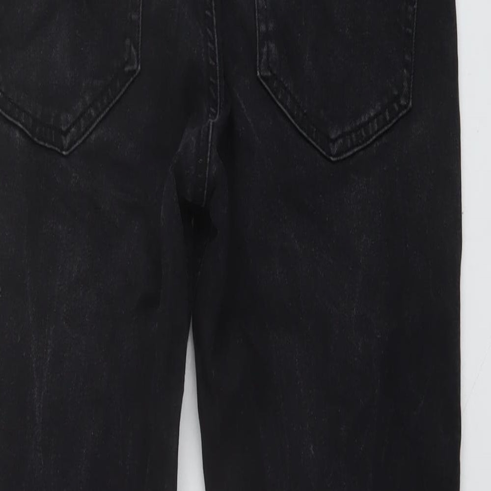 Denim & Co. Mens Black Cotton Straight Jeans Size 30 in L30 in Regular Button