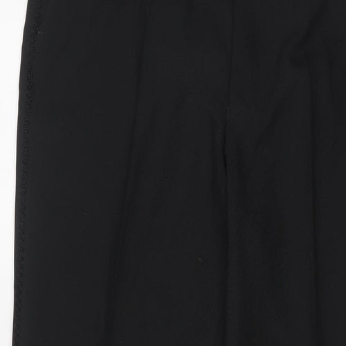 C&A Womens Black Polyester Trousers Size 10 L30 in Regular Hook & Eye - Embroidered