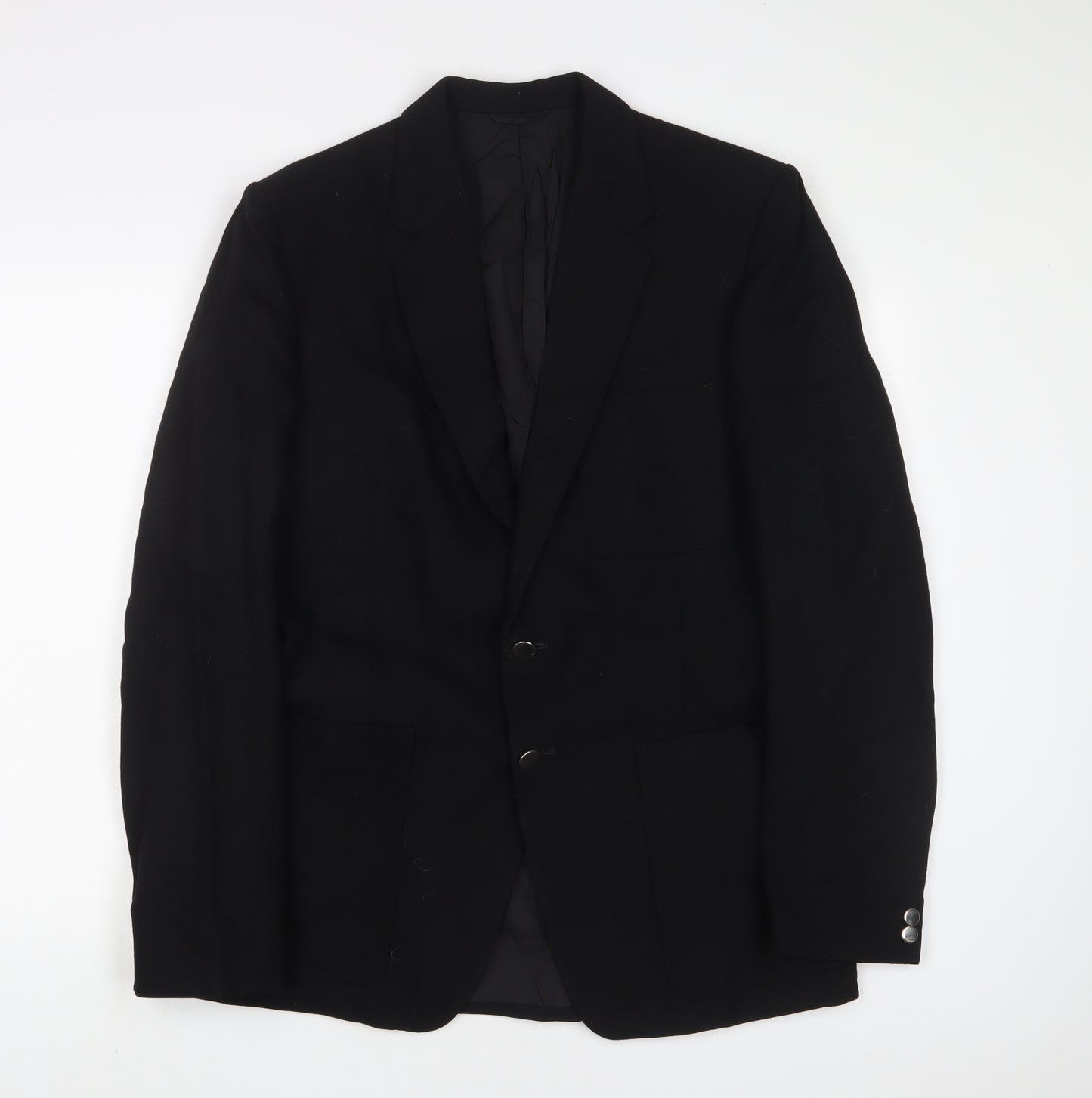 Peter Smithard Mens Black Polyester Jacket Suit Jacket Size 38 Regular