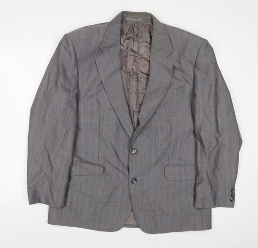 St Michael Mens Grey Wool Jacket Suit Jacket Size 42 Regular