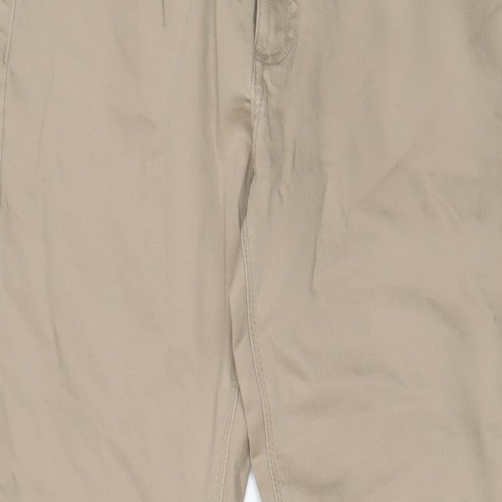 Marks and Spencer Mens Beige Cotton Straight Jeans Size 30 in L29 in Regular Zip - Short Leg