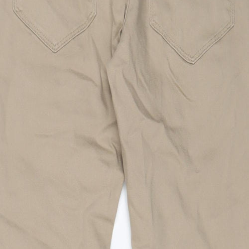 Marks and Spencer Mens Beige Cotton Straight Jeans Size 30 in L29 in Regular Zip - Short Leg