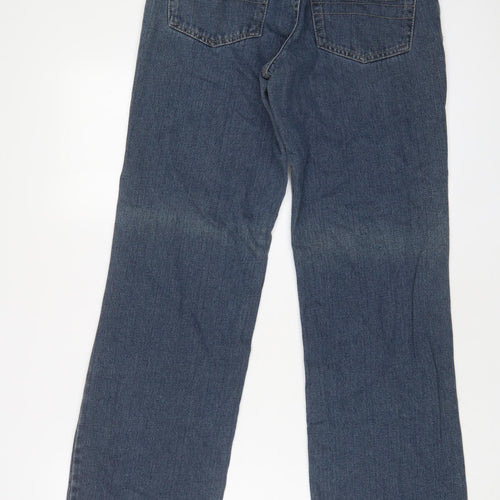 Cherokee Mens Blue Cotton Straight Jeans Size 30 in L32 in Regular Zip