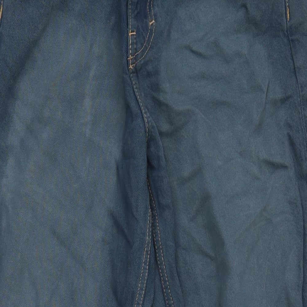 Beyond Mens Blue Cotton Flared Jeans Size 30 in L31 in Regular Zip