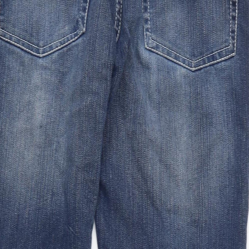 Smith & Jones Mens Blue Cotton Bootcut Jeans Size 30 in L28 in Extra-Slim Button