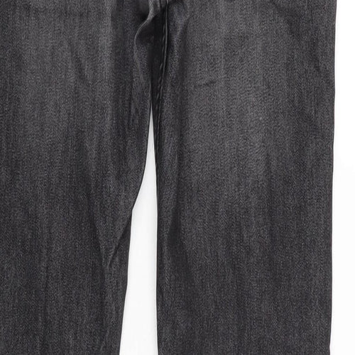 Denim & Co. Mens Grey Cotton Blend Skinny Jeans Size 32 in L32 in Regular Button