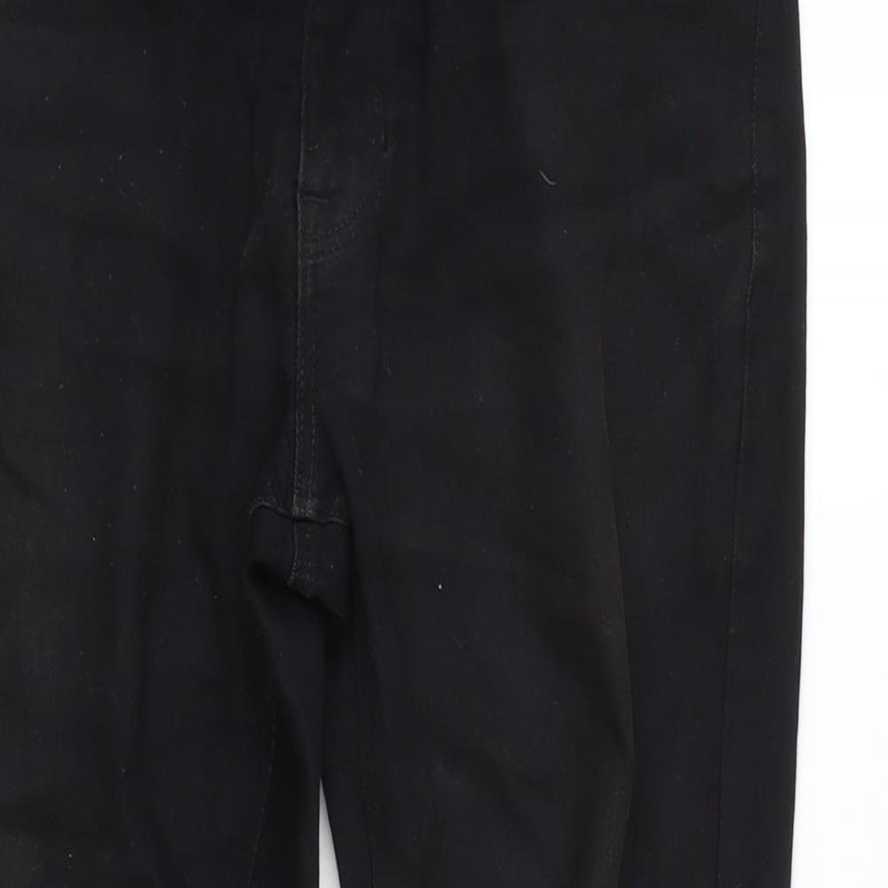 NEXT Mens Black Cotton Blend Skinny Jeans Size 30 in L26 in Regular Zip