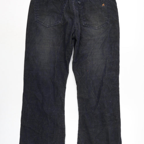 Mish Mash Mens Blue Cotton Bootcut Jeans Size 30 in L28 in Regular Zip - Raw Hem