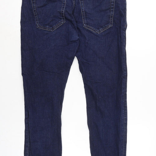 NEXT Mens Blue Cotton Blend Straight Jeans Size 30 in L27 in Slim Zip