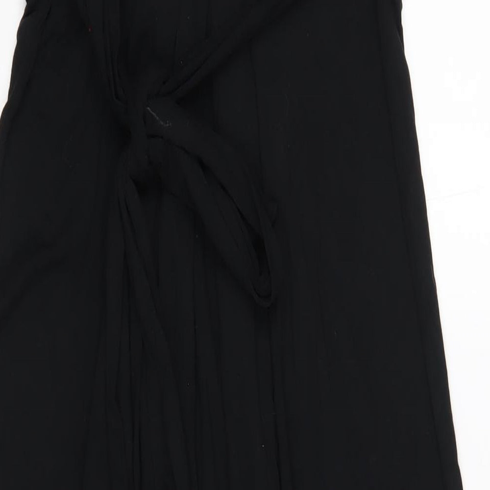 Monsoon Womens Black Viscose Maxi Size 14 V-Neck Pullover