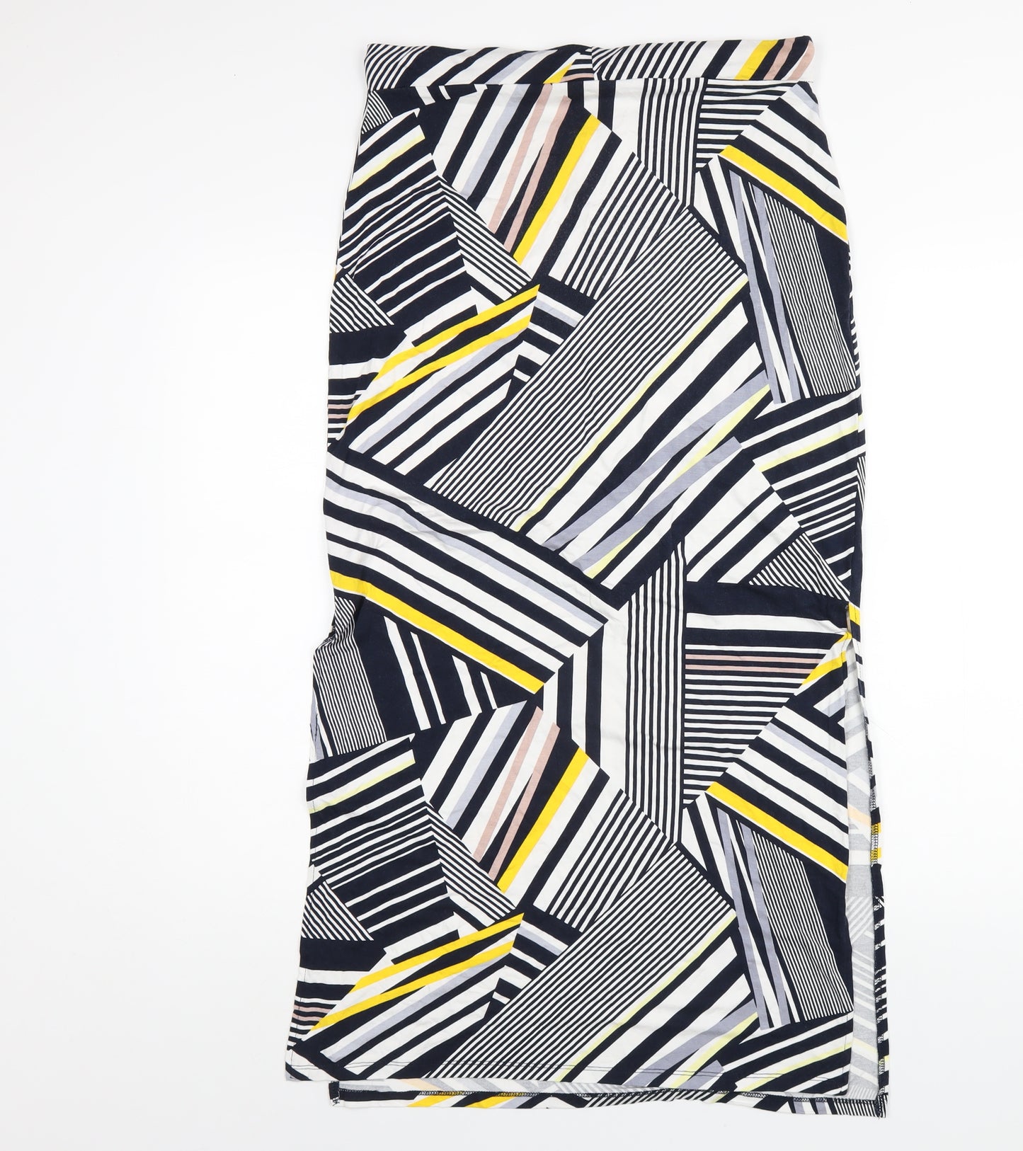 Dorothy Perkins Womens Multicoloured Geometric Viscose Maxi Skirt Size 14