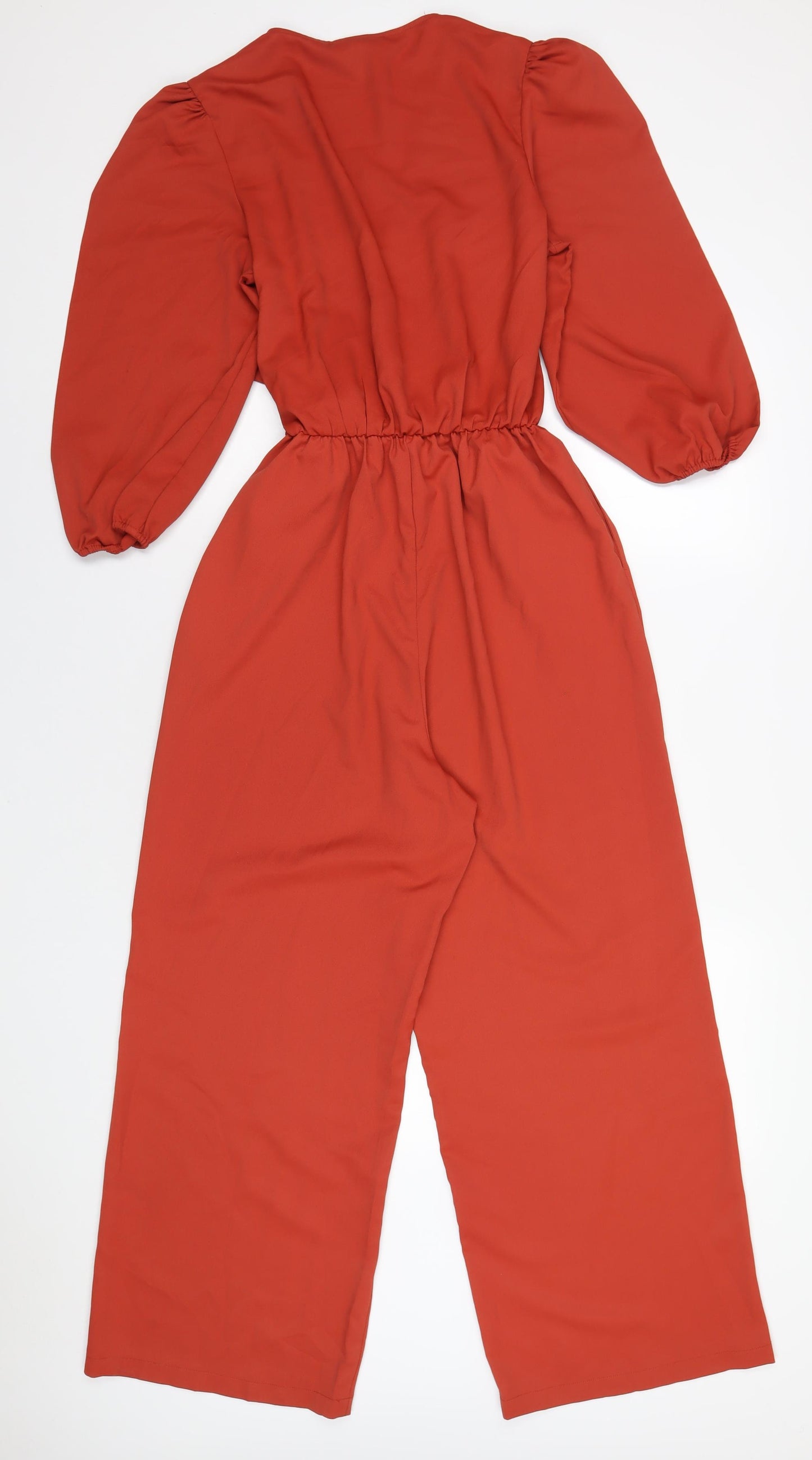 Monki Womens Orange Polyester Jumpsuit One-Piece Size S L18 in Pullover