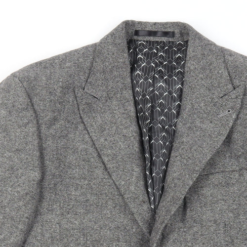 Topman Mens Grey Wool Jacket Blazer Size 38 Regular