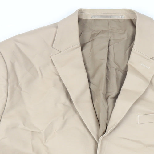 H&M Mens Beige Cotton Jacket Suit Jacket Size 44 Regular