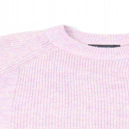 Marks and Spencer Womens Purple Crew Neck Acrylic Pullover Jumper Size L