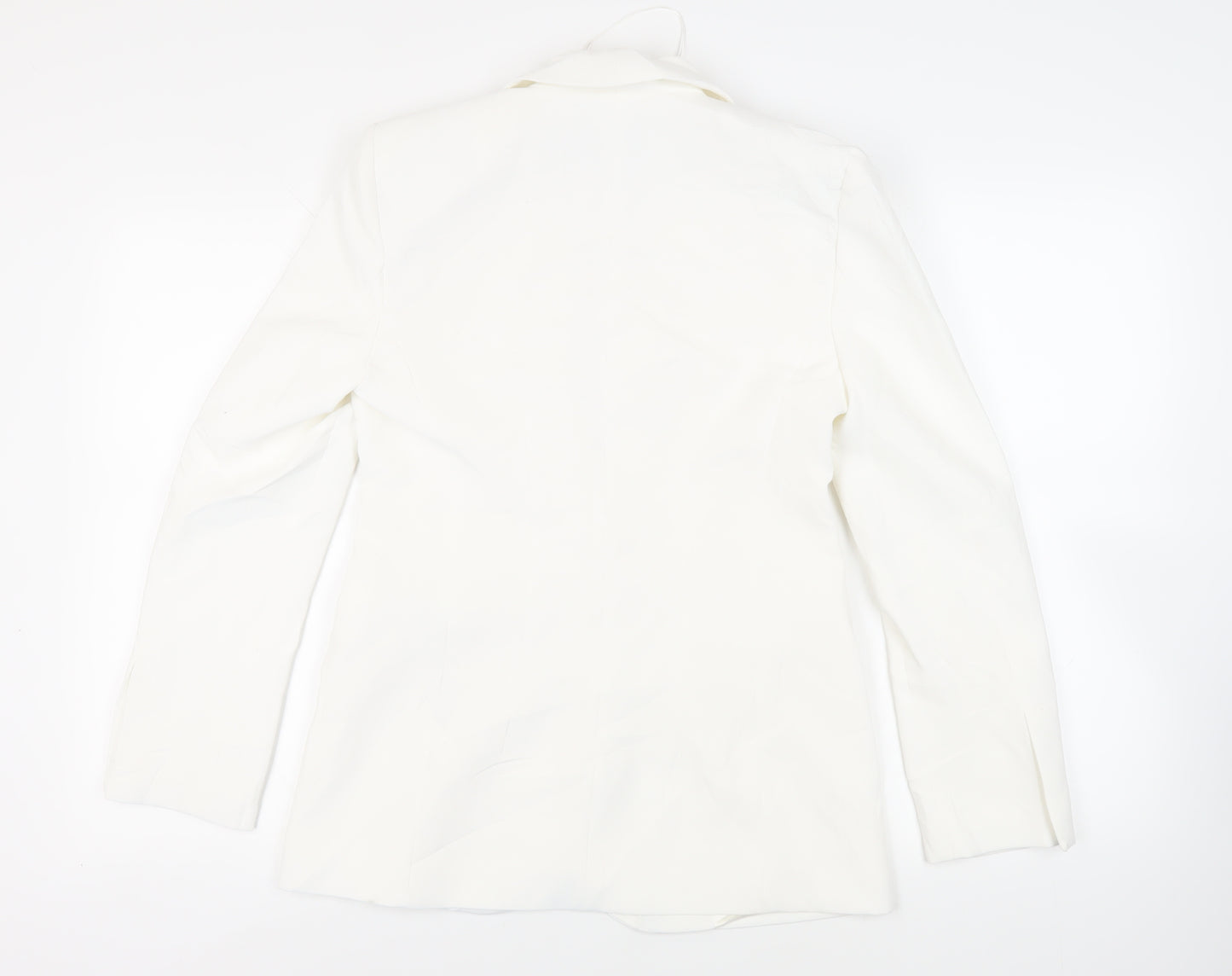 Zara Womens White Jacket Blazer Size S Button