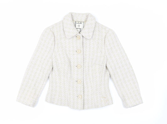 Noa Noa Womens Ivory Jacket Size XS Button