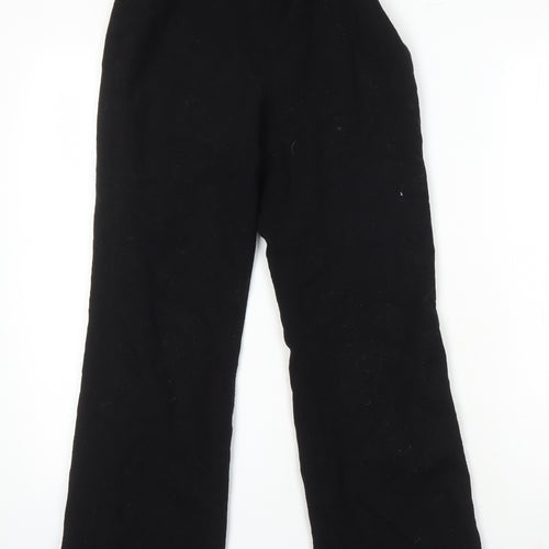 Precis Petite Womens Black Wool Trousers Size 10 L25 in Regular Zip